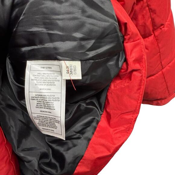 Reebok 1895 Men's Puffer Jacket Hooded Red Size Large - Picture 5 of 9